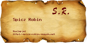 Spicz Robin névjegykártya